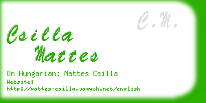 csilla mattes business card